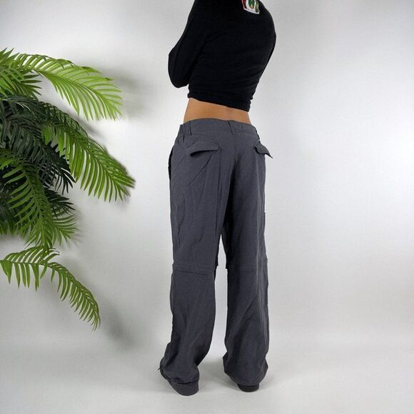 Women's Vintage Gray Indie Low Rise Gorpcore Convertible Cargo Pants / Large - Picture 2 of 6